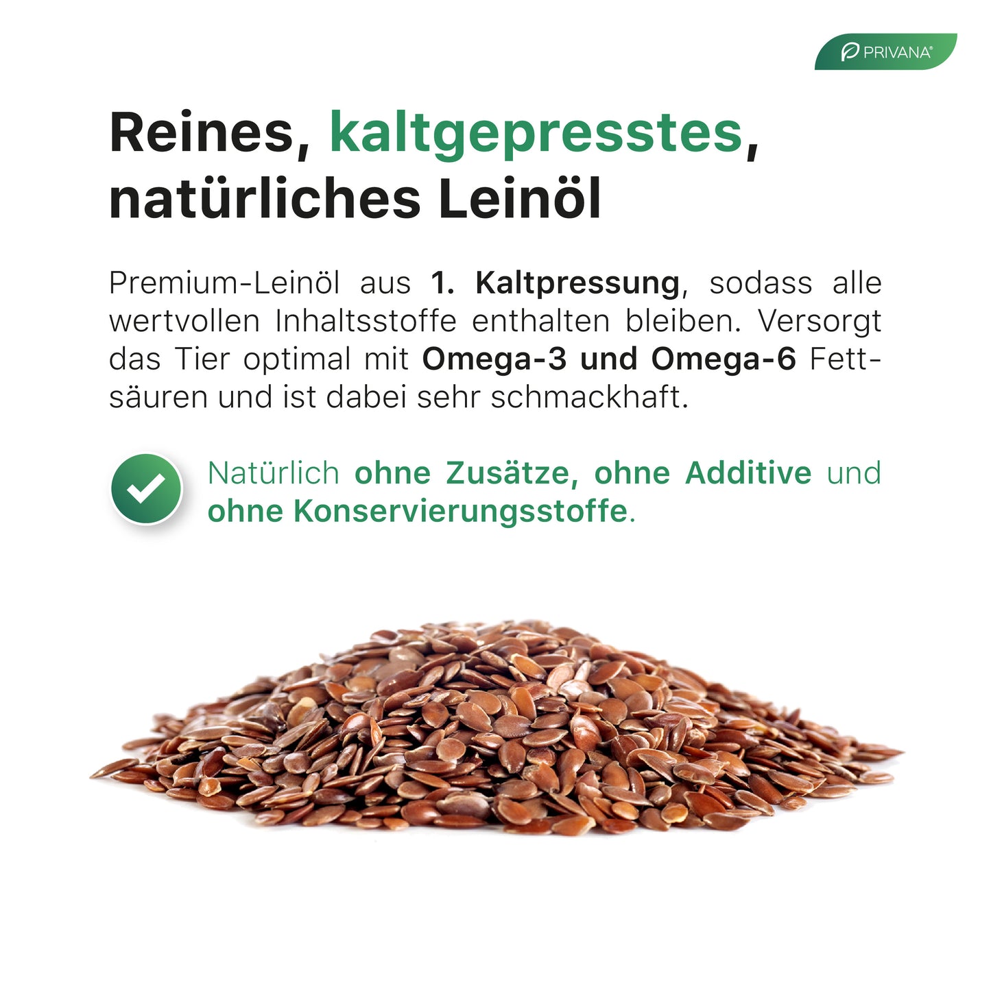 100% Reines Leinöl für Hunde & Katzen (500ml)