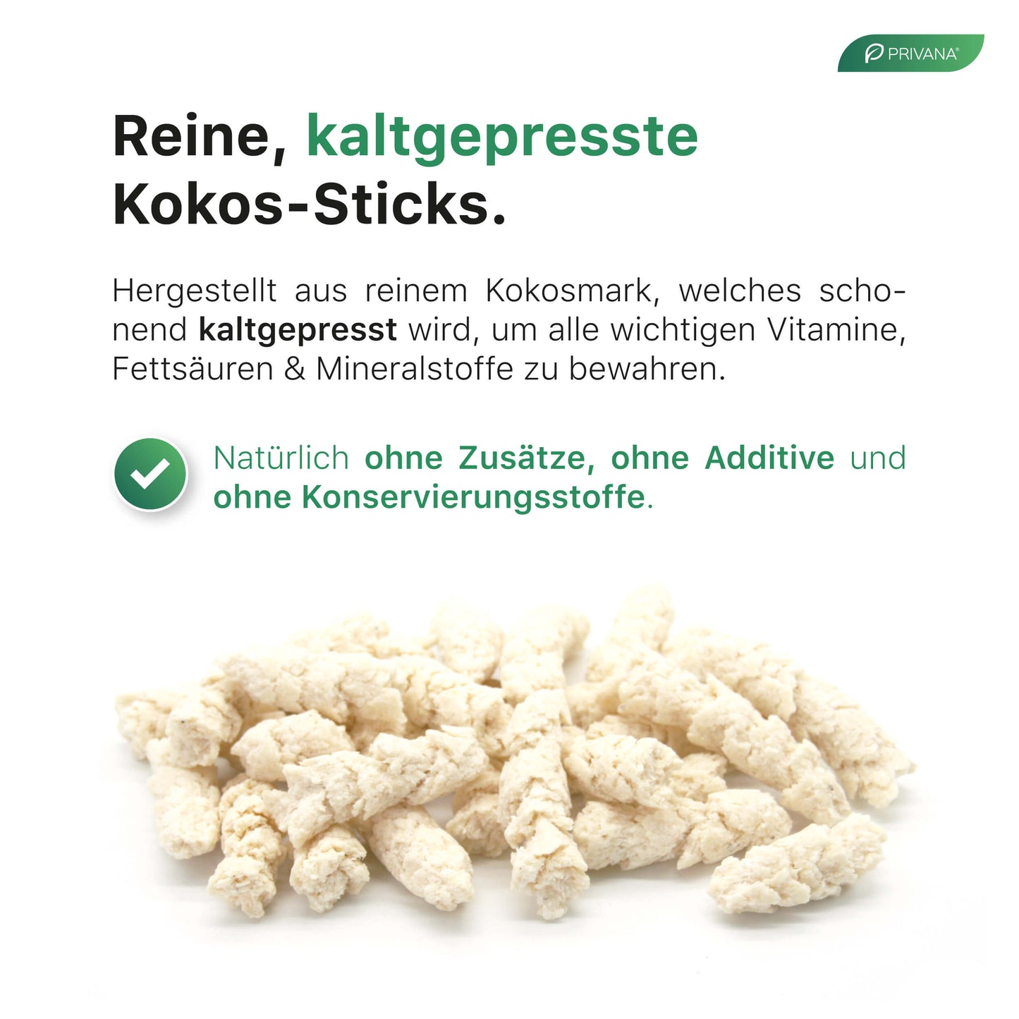 Kokos-Sticks für Hunde - Gesunder Snack aus Kokospresskuchen (500g)