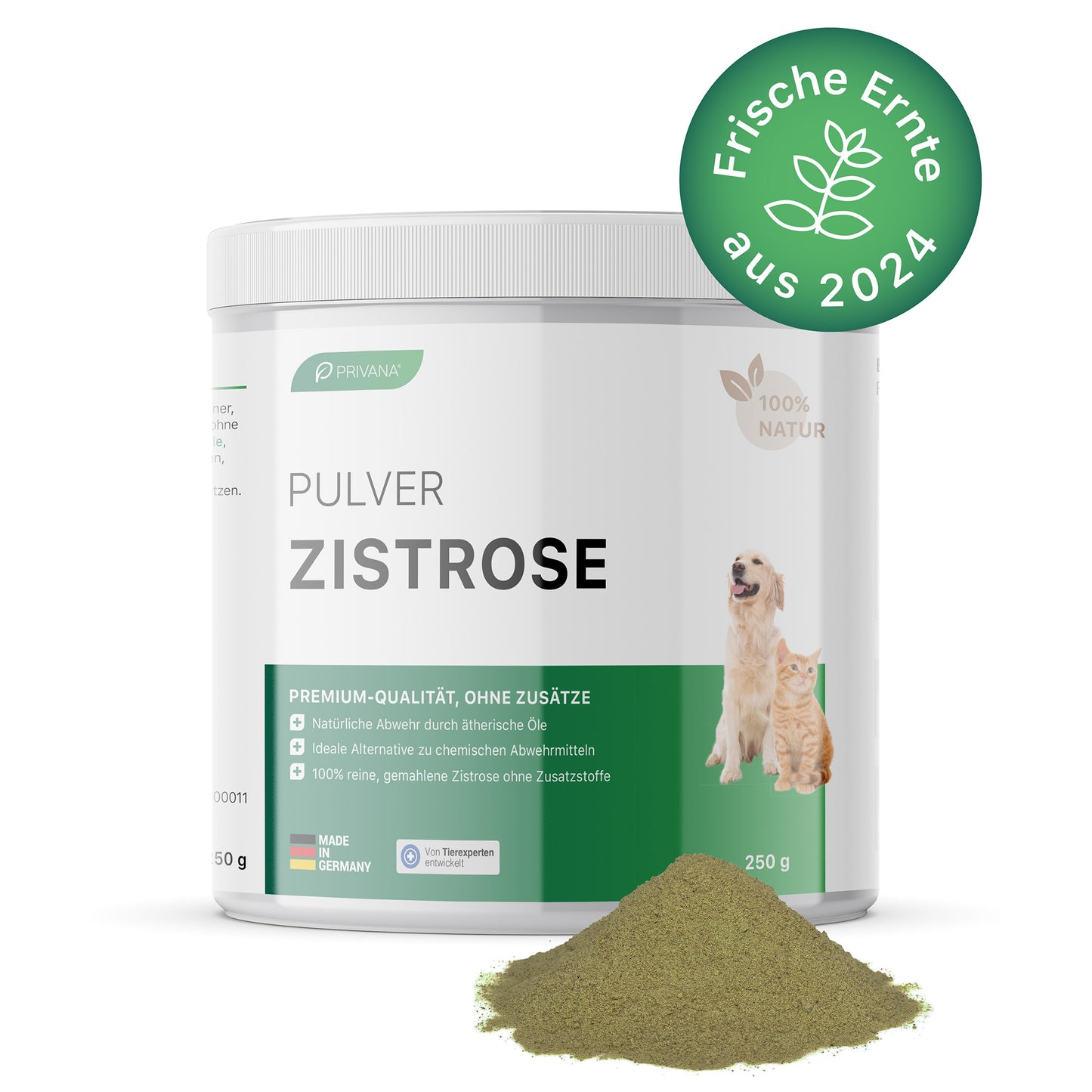 Wieder verfügbar ab Mitte Mai / Reines Zistrosenkraut-Pulver (Cistus incanus) für Hunde & Katzen (250g)