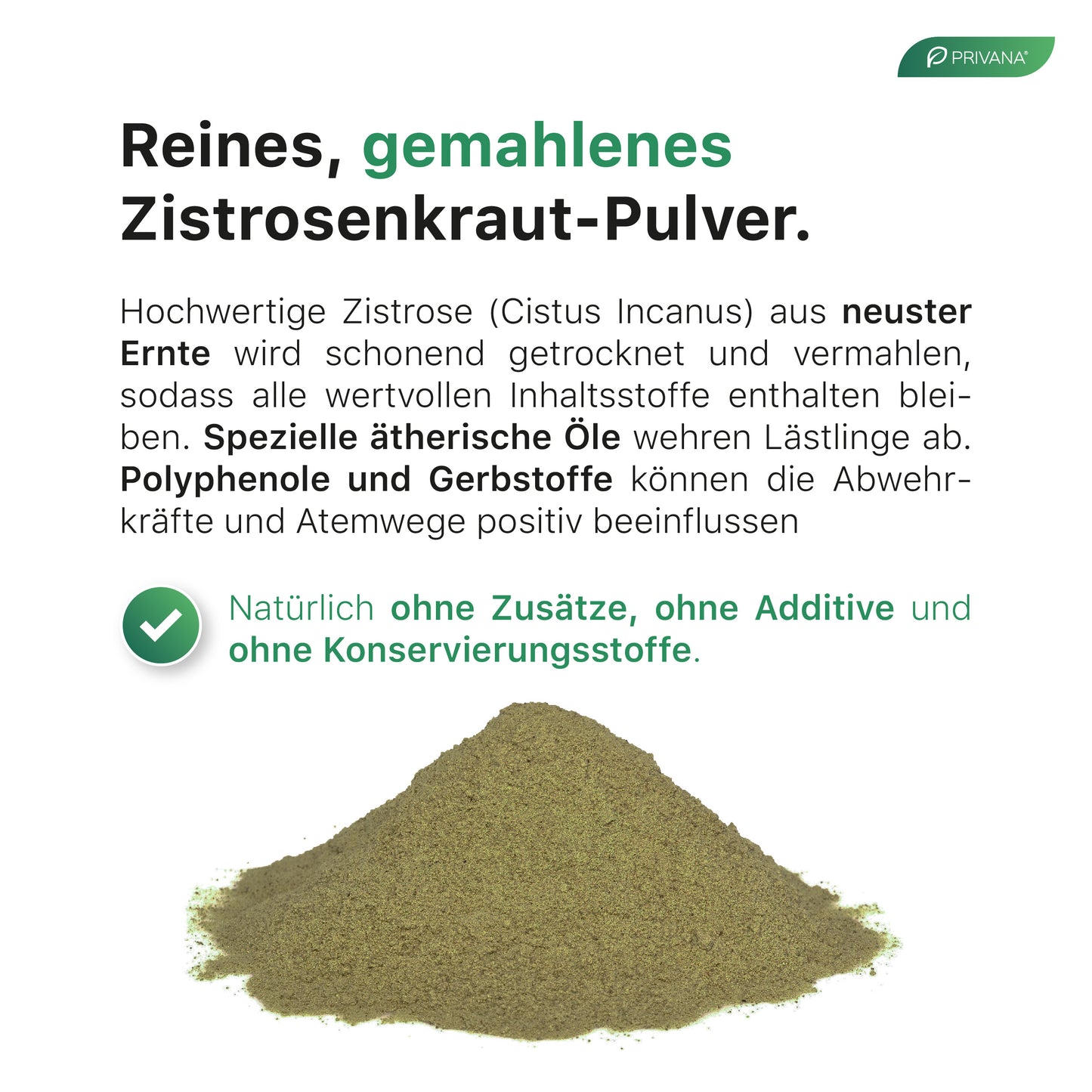 Wieder verfügbar ab Mitte Mai / Reines Zistrosenkraut-Pulver (Cistus incanus) für Hunde & Katzen (250g)