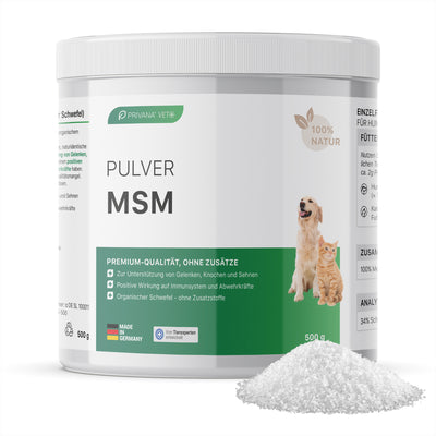Reines MSM-Pulver für Hunde & Katzen (500g)