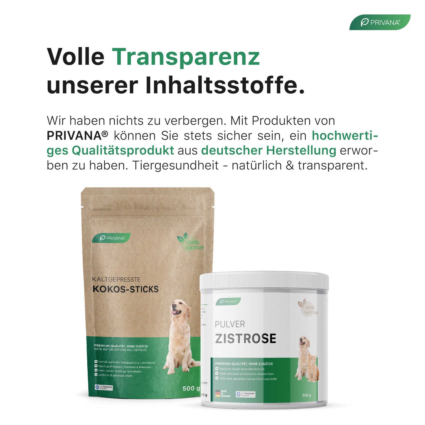 Kombi-Set "Zeckenschutz" für Hunde mit Zistrose (250g) & Kokossticks (500g)